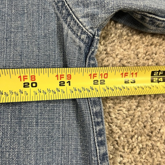 Columbia Shirt M Blue Denim Button Down Cotton Long Sleeve Casual‎ Outdoors Work - Picture 9 of 10